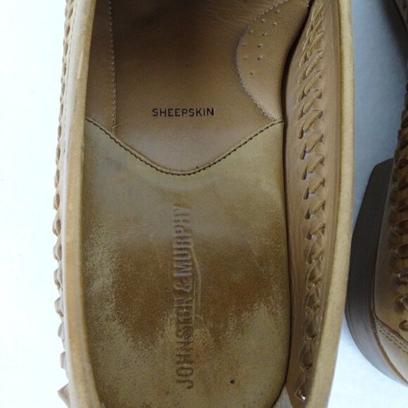 Johnston & Murphy Tan Woven Sheepskin Loafers Size 9.5 main image 5